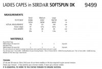 Knitting Pattern - Sirdar 9499 - Softspun DK - Cape